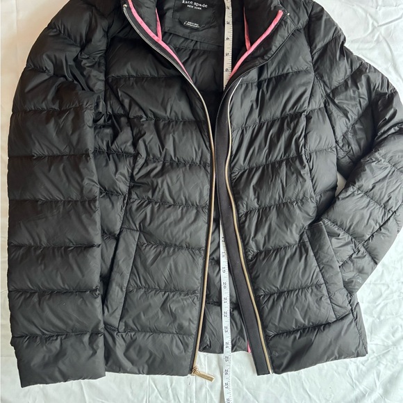 kate spade Jackets & Blazers - Kate Spade Black Puffer Jacket with Pink Accents